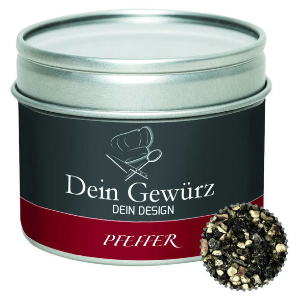 Pfeffer geschrotet, ca. 55g, Metalldose mit Sichtfenster