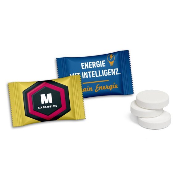 Pfefferminztabletten im Flowpack
