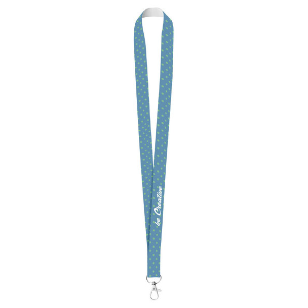 Polyester Lanyard mit Metall-Karabiner und einseitiger Sublimationsdruck.  Subyard Zero