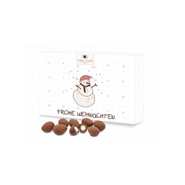 Premium Adventskalender gefüllt mit Trüffelmandeln - Mit Kundenlogo
