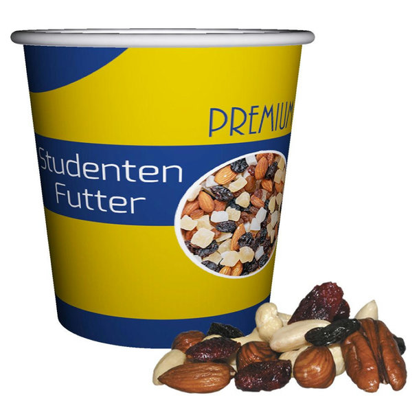 Premium Studentenfutter, ca. 40g, Snackbecher Mini