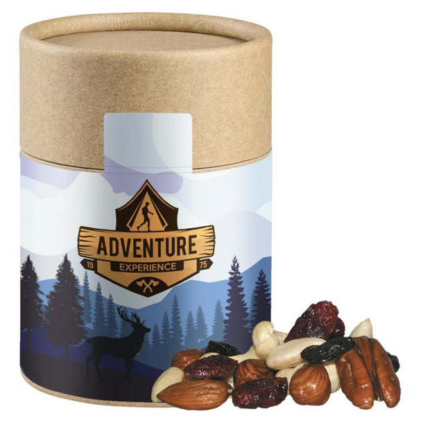 Premium Studentenfutter, ca. 80g, Biologisch abbaubare Eco Pappdose Midi