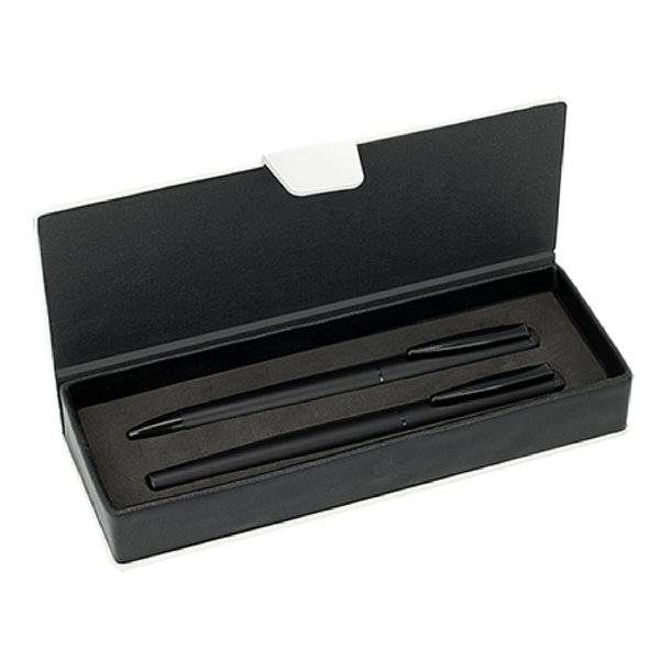 RANI Schreibset Metall mit 1 Kugelschreiber und 1 Rollerball Peekay