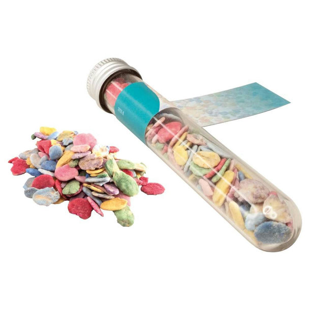 Reagenzglas Bunte Flocken