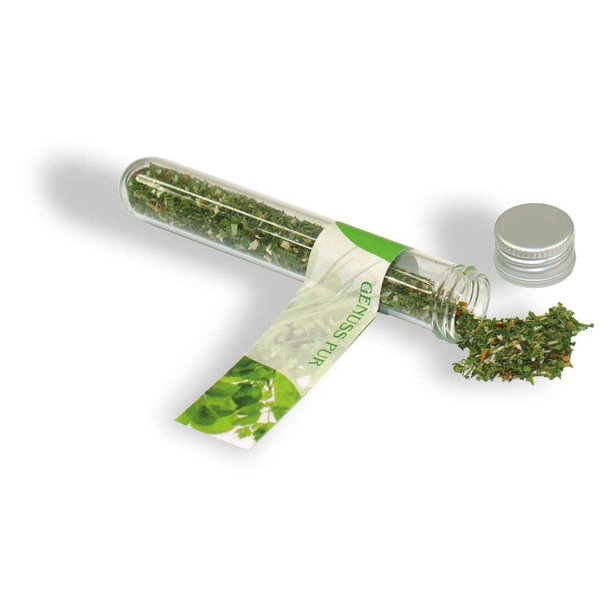 Reagenzglas Salatkräuter 