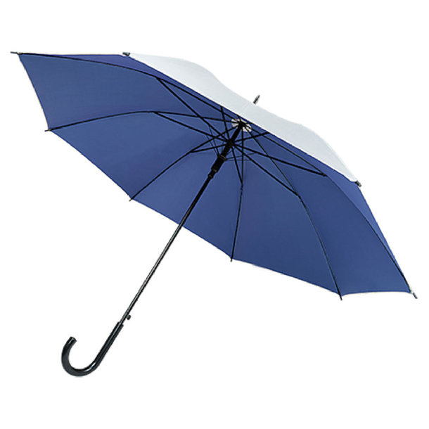 Regenschirm automatic Kunststoff Griff Aussenseite silber Innenseite farbig, Polyester 190T