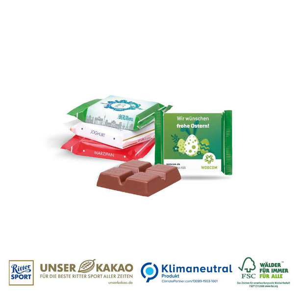 Ritter SPORT „Mini“ mit Werbebanderole