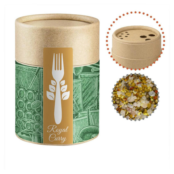 Royal Curry, ca. 110g, Biologisch abbaubarer Eco Pappstreuer Midi