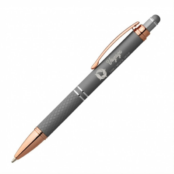 SAGAR Stylus Soft Touch Kugelschreiber Rose Gold mit Laser Gravur