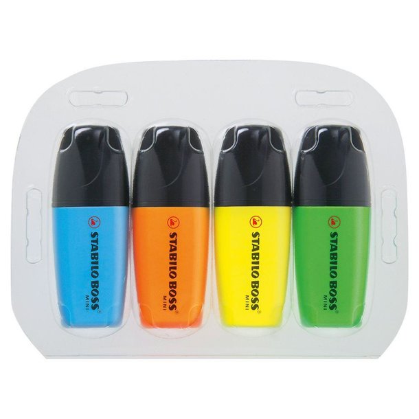 STABILO BOSS MINI 4er-Set Leuchtmarkierer