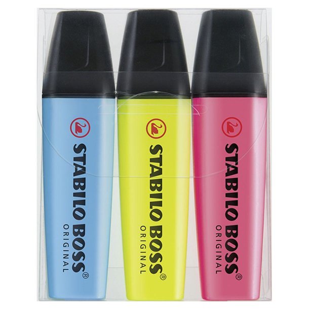 STABILO BOSS ORIGINAL 3er-Set Leuchtmarkierer