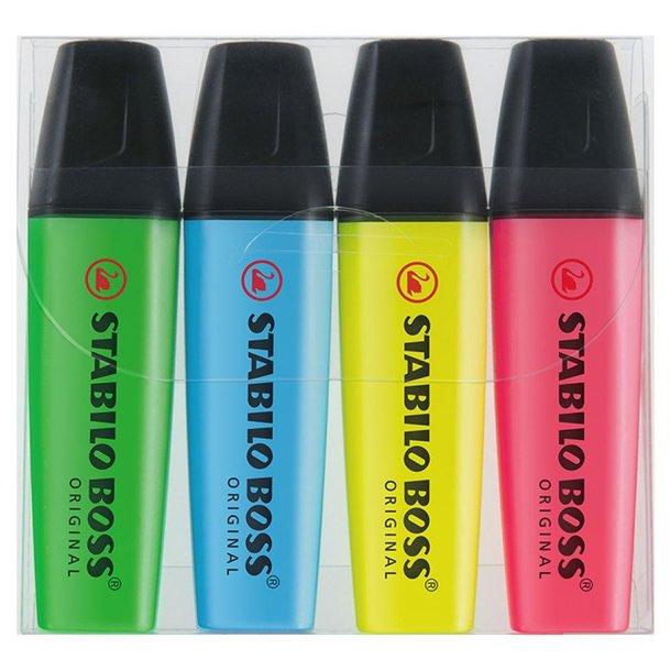 STABILO BOSS ORIGINAL 4er-Set Leuchtmarkierer