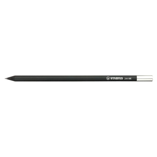 STABILO Grafitstift schwarz mit Metallkapsel