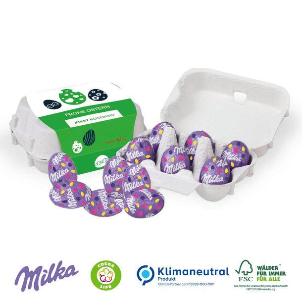 Schoko-Eier 6er-Set mit Milka Alpenmilch-Eier