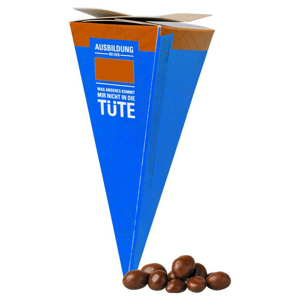 Schoko-Erdnüsse, ca. 30g, Präsent-Pyramide
