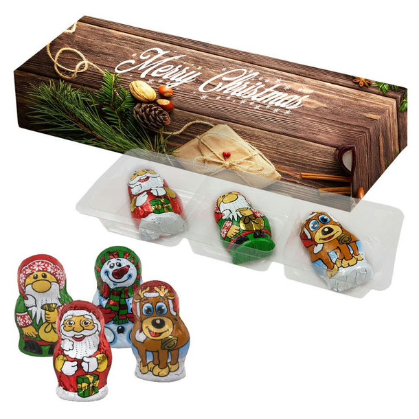 Schoko-Weihnachts Mix, ca. 20g, Faltschachtel