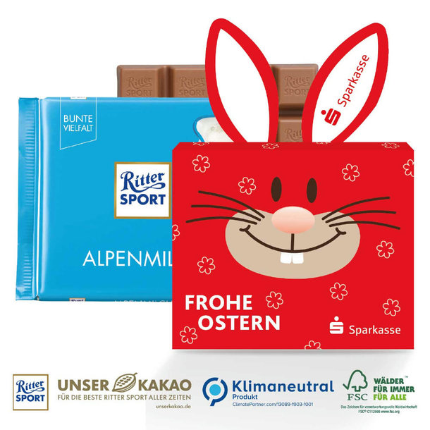 Schokotafel Ritter SPORT „Osterhase“