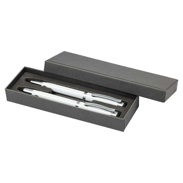 Schreib-Set FORTUNA WEIß, incl. 2-er Pen-Box