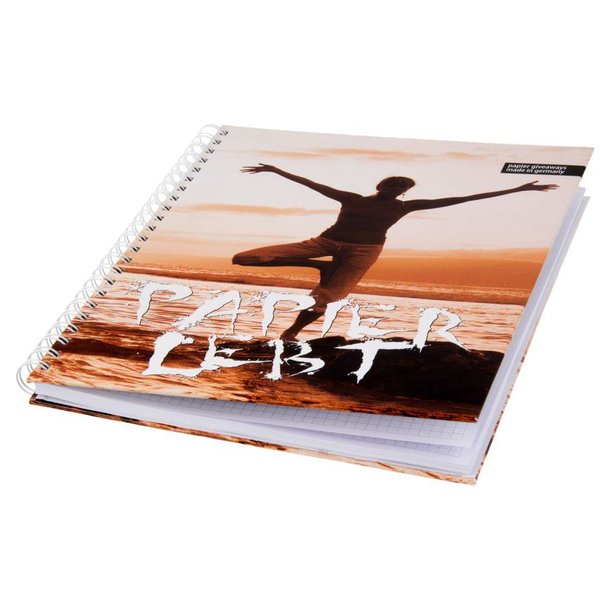 Schreibblock DIN A4 mit Hardcover Ring Wire, 75 Blatt