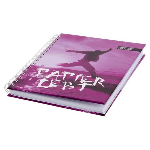 Schreibblock DIN A5 mit Hardcover Ring Wire, 75 Blatt