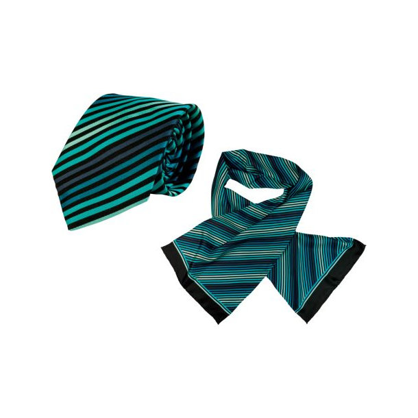 Set (Krawatte, Reine Seide + Schal