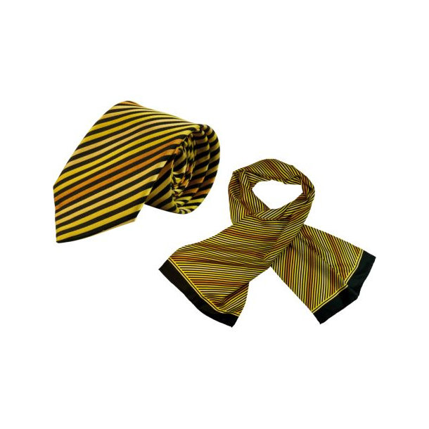 Set (Krawatte, Reine Seide + Schal