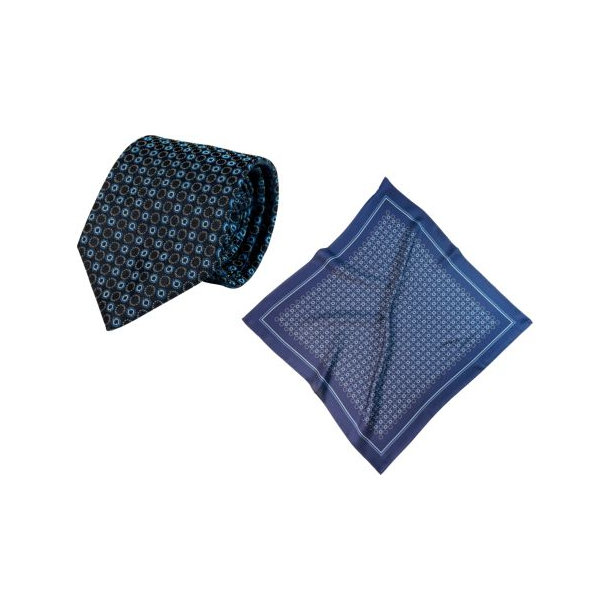Set (Krawatte, Reine Seide + Tuch