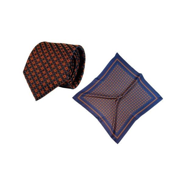 Set (Krawatte, Reine Seide + Tuch