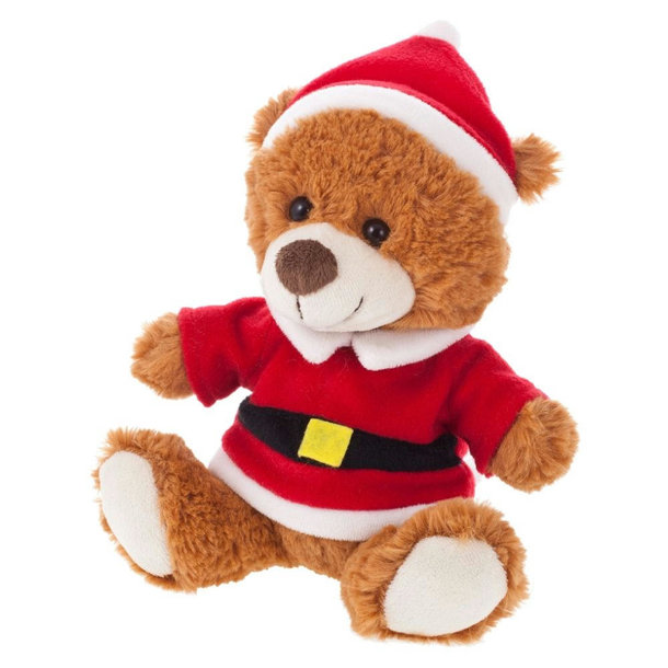 Teddybär mit Weihnachtsmann-Kleidung