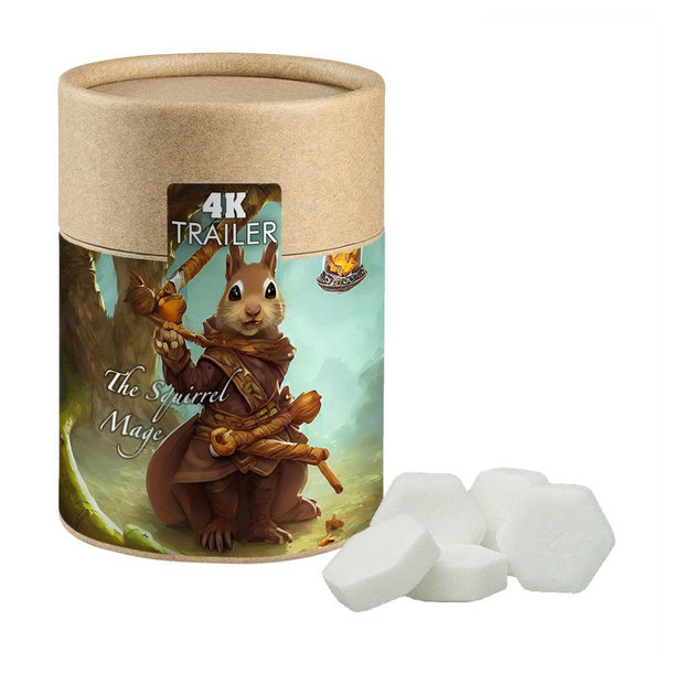 Traubenzucker Orange Drops, ca. 80g, Biologisch abbaubare Eco Pappdose Midi