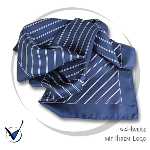 Tuch Kollektion Dessin 37A-2 - Marine/Weiß