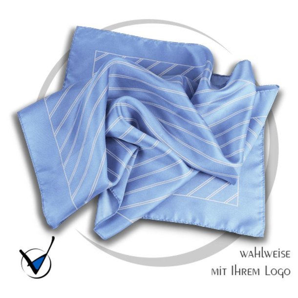 Tuch Kollektion Dessin 37A-5 - Hellblau/Weiß