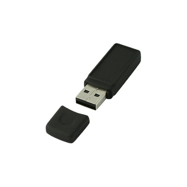 USB-Stick D04 gummiert USB 2.0 Flash Disk   1 GB Schwarz
