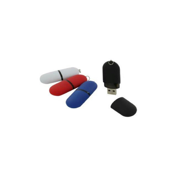 USB-Stick F11 gummiert USB 2.0 Flash Disk   1 GB Blau