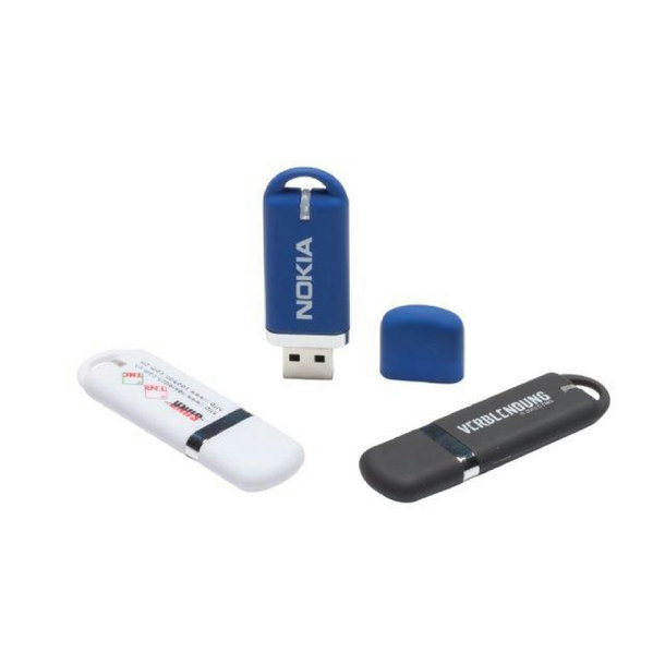 USB-Stick F32 gummiert USB 2.0 Flash Disk   1 GB Blau