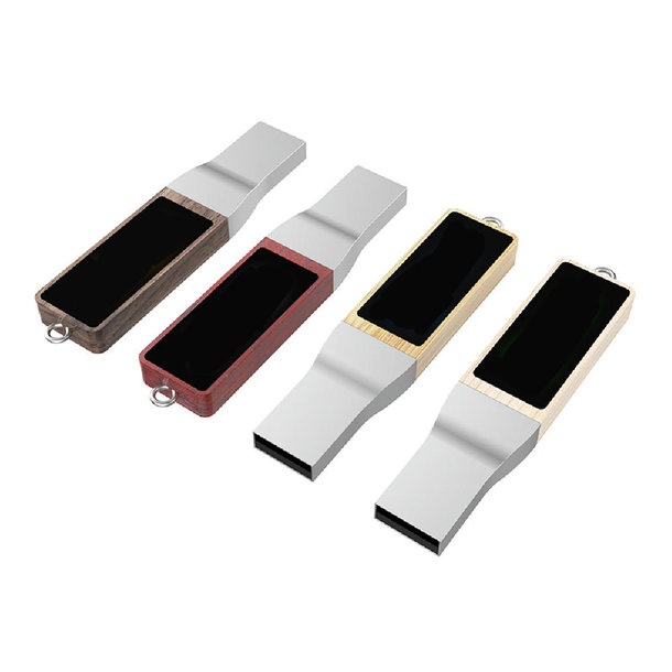 USB-Stick LED 10 USB 2.0 COB   1 GB Ahorn