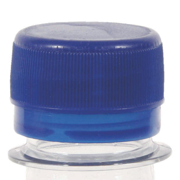 Wasserflasche rund 500 ml mit flacher Kappe