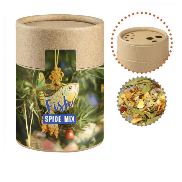 Weihnachts Gewürzmischung Fisch, ca. 40g, Biologisch abbaubarer Eco Pappstreuer Midi