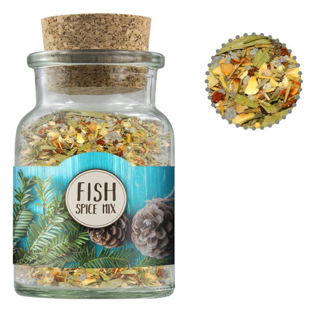 Weihnachts Gewürzmischung Fisch, ca. 40g, Korkenglas
