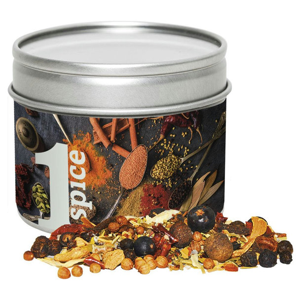 Weihnachts Gewürzmischung Wild, ca. 50g, Metalldose mit Sichtfenster