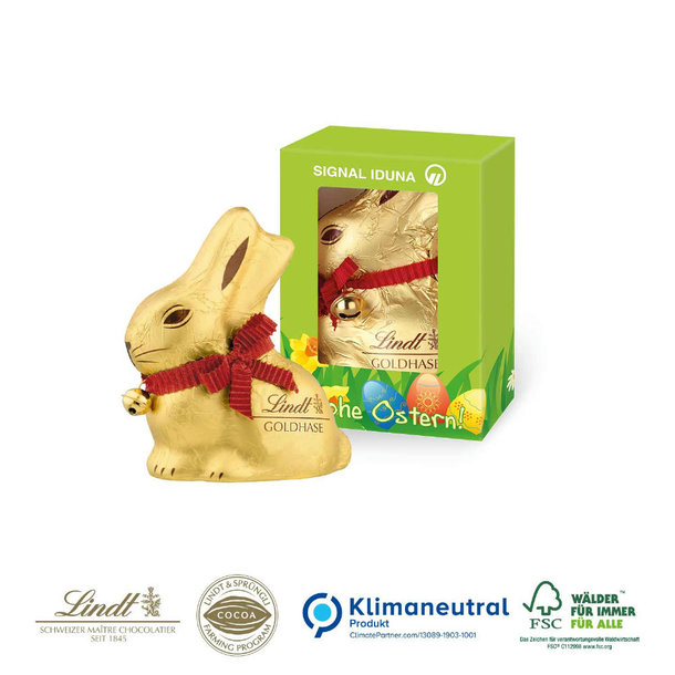 Werbekartonage „Lindt Goldhase“ 50 g