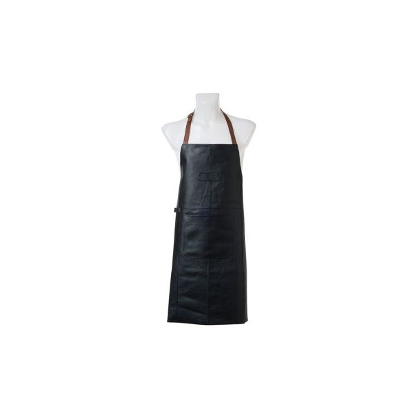 Zassenhaus Latzschürze Leder schwarz