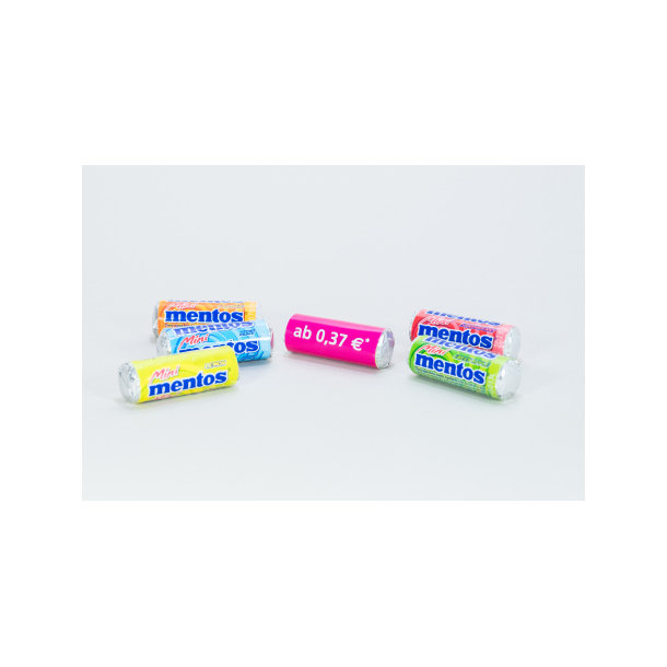 mentos Mini in der Werbebanderole
