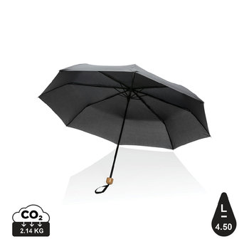 20.5" Impact AWARE™ RPET 190T Pongee Bambus Mini-Schirm