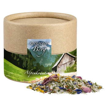 Alpenkräuter Salz, ca. 50g, Biologisch abbaubare Eco Pappdose Mini