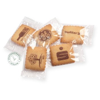 BEDRUCKTE VANILLE-BUTTERKEKSE IN KLARSICHTFOLIE