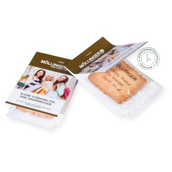 Bedruckter Vanille-Butterkeks mit Faltkarte