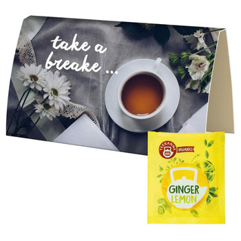 Beuteltee Ginger Lemon, ca. 1,8g, Werbekarte gefaltet