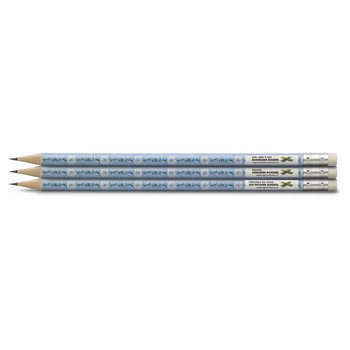 Bleistift mit fotorealistischen Druckbild, Radiertip