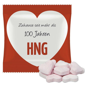 Brause-Herzen Mix Erdbeere und Wildkirsche, ca. 10g, Mini-Tüte